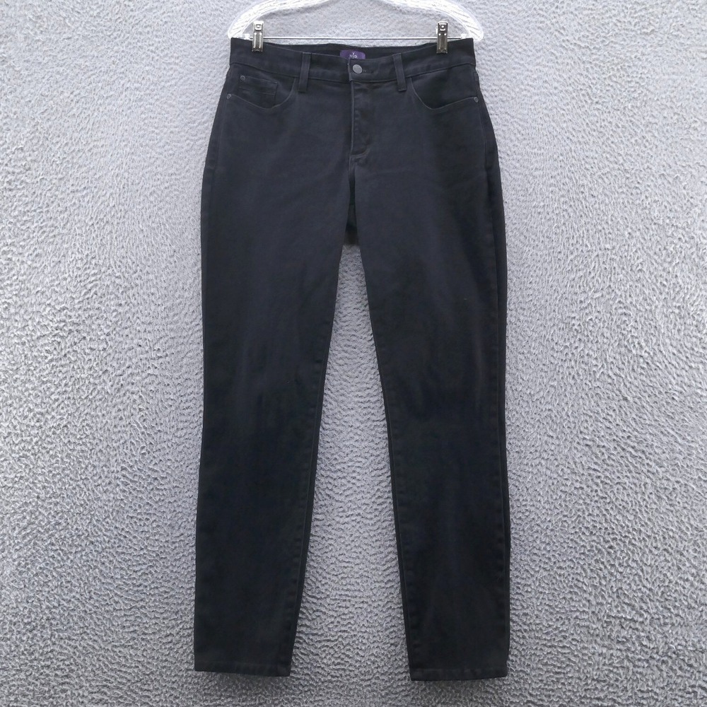 NYDJ Womens Black Legging Skinny Jeans Size 6 Solid Stretch Denim Made in USA